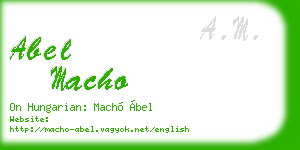 abel macho business card